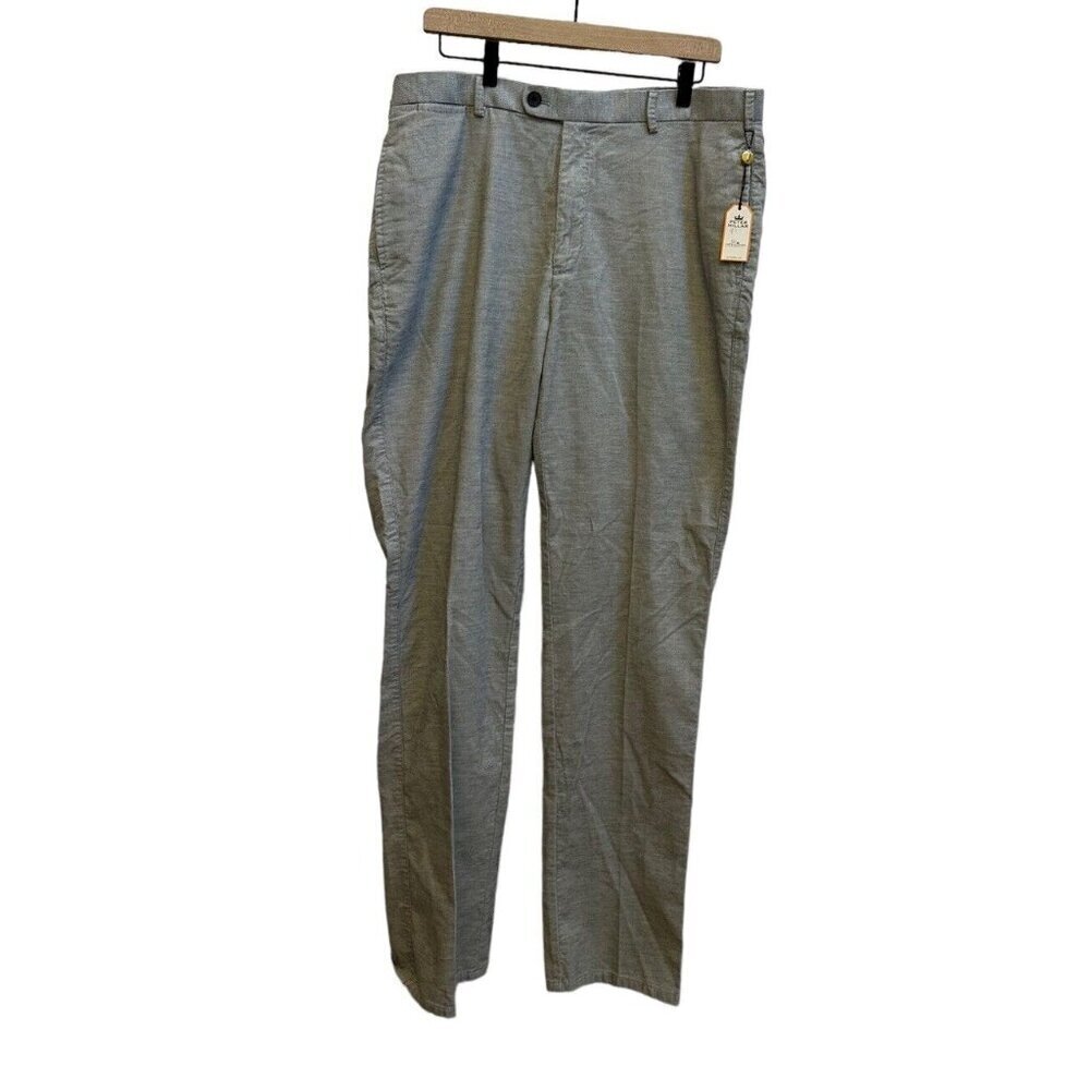 Peter Millar Pants Mens 36 x 36 Ash Gray Flat Corduroy Casual Golf MF13B86 NEW